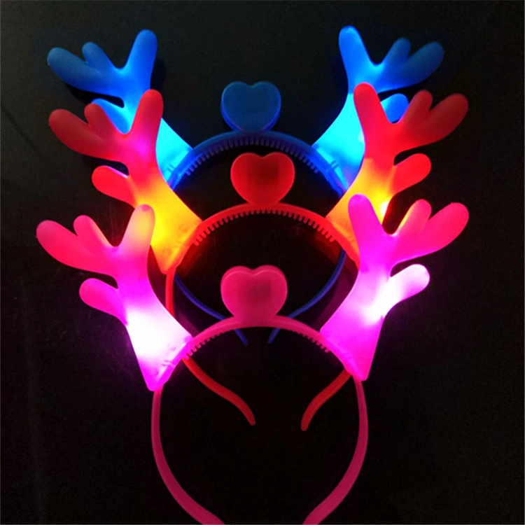 Cheap Price Christmas Decoration Flash Light Hair Band, Hair Hoop, Head Hoop with LED Light