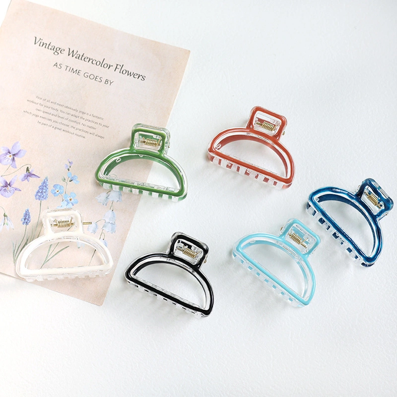 Versatile Fashion Transparent Design Temperament Active Fresh Plastic Hair Claw