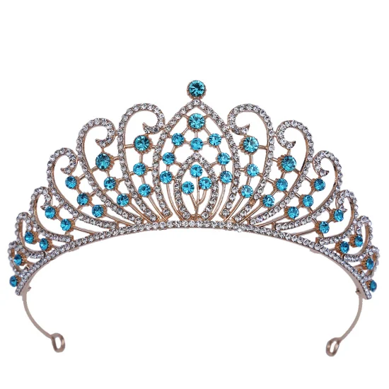 Diadème de mariée, couronne de princesse d'anniversaire, accessoires de cheveux de mariée à la mode